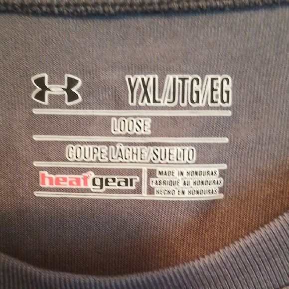 Under Armour Gray Tee with Bold Orange Logo - Picture 2 of 5